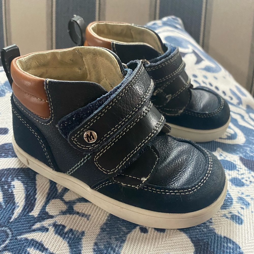 Leather booties for the kiddo